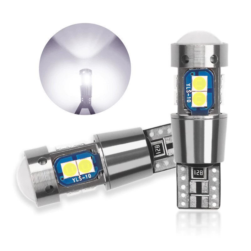 Автомобильный светодиодный широкий свет T10 3030 10smd подсветка яркого номерного знака W5W маленькая лампочка декодирование Canbus