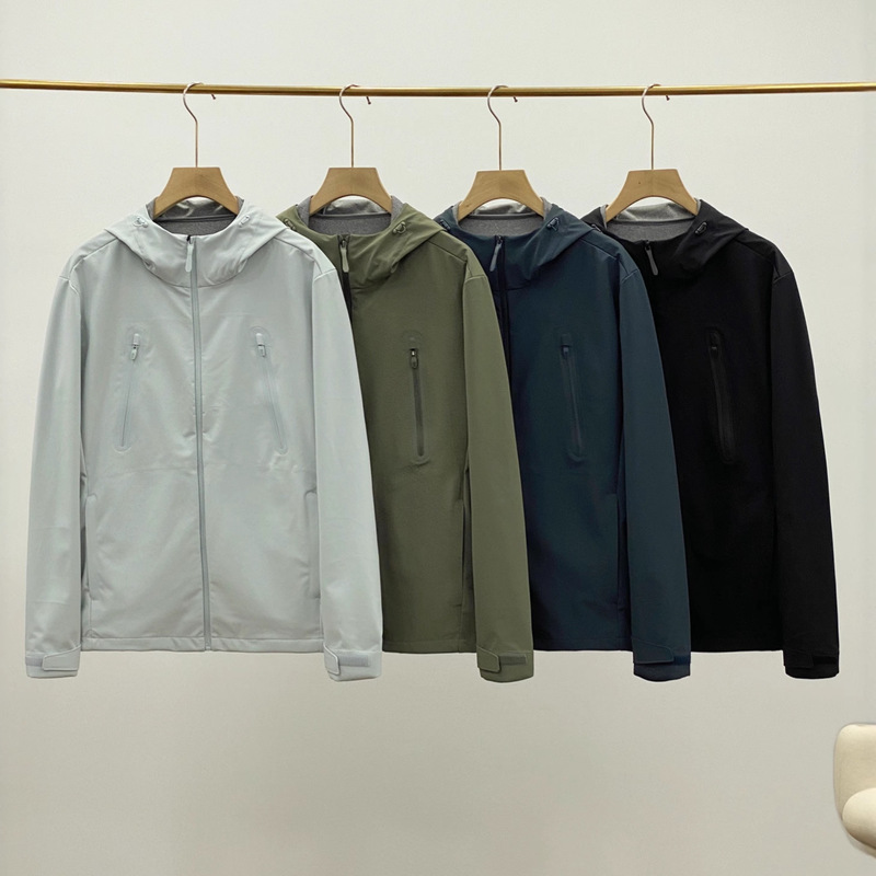 Dijia's Same Style Unlabeled Replacement Outdoor Training Mountaineering Hiking All-Weather Waterproof Breathable Lightweight Hooded Jacket for Men