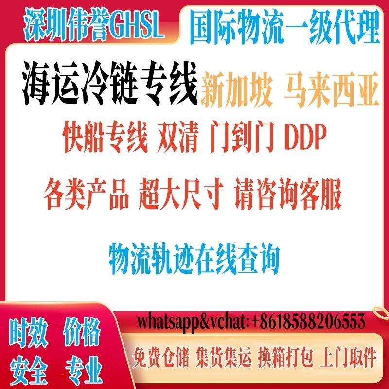 冷链专线海运专线欧洲双清门到门包税海派日本文莱新加坡马来西亚