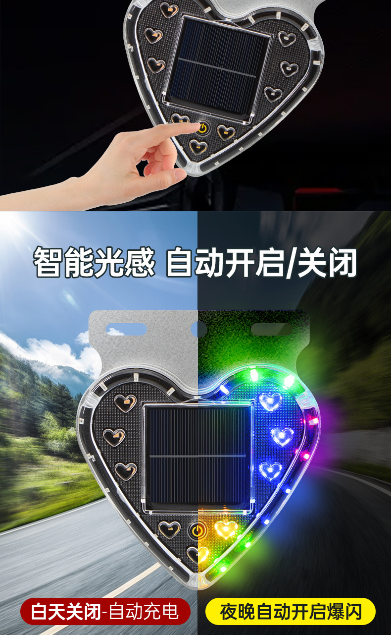 Solar-Powered Strobe Light for Cars and Trucks, Anti-Rear Collision Flashing Led Light, Strong Light, Strong Magnetic, No Installation Required, Vehicle Warning Light