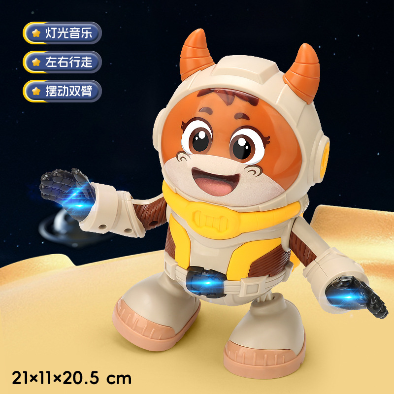 Transfronterizos eléctricos divertidos bailar conejos espaciales música luces oscilantes pequeñas muñecas eléctricas muñecas juguetes para niños mayoristas