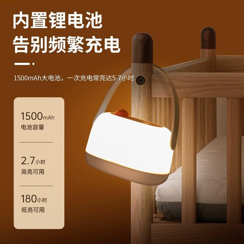 Новая лампа для мамы и ребенка Ночная переносная лампа для кормления детей прикроватная лампа для сна с регулируемой яркостью и зарядкой светодиодный ночник