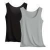 Women's ice silk vest black + gray