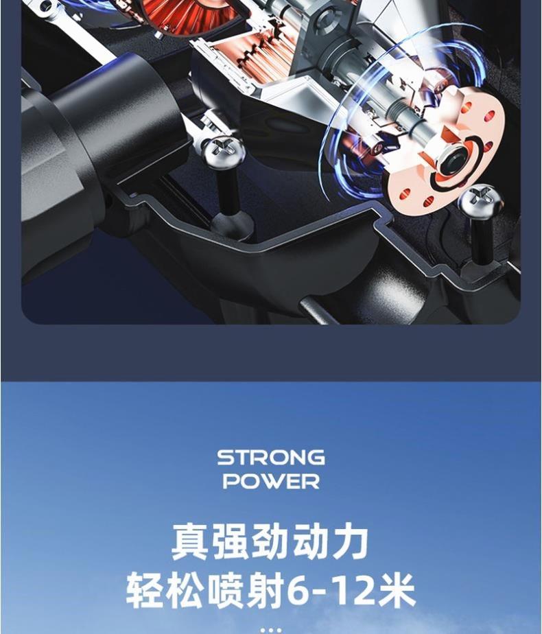 Suitable for Genuine German Quality Car Wash High-Pressure Water Gun Household Wireless Charging Car Wash Machine Portable Lithium Battery