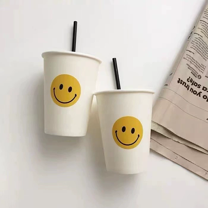 INS Wind Южная Корея наклейка на голову со смайликом бумажный стаканчик для пикника одноразовый утолщенный стакан для защиты окружающей среды для питьевой воды с крышкой 250 мл