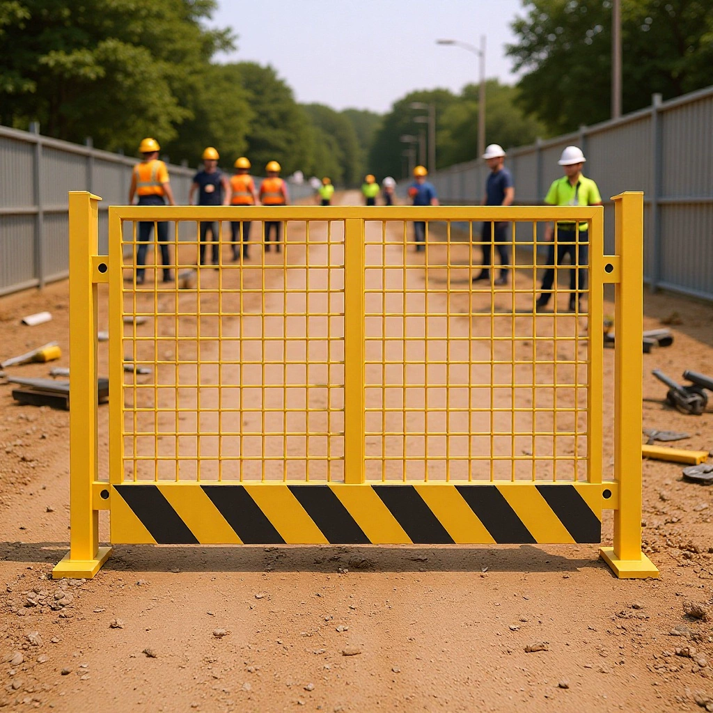 Строительные ограждения для края котлована, дорожные ограждения безопасности, съемные временные предупреждающие ограждения, строительные заборы, готовые к отправке