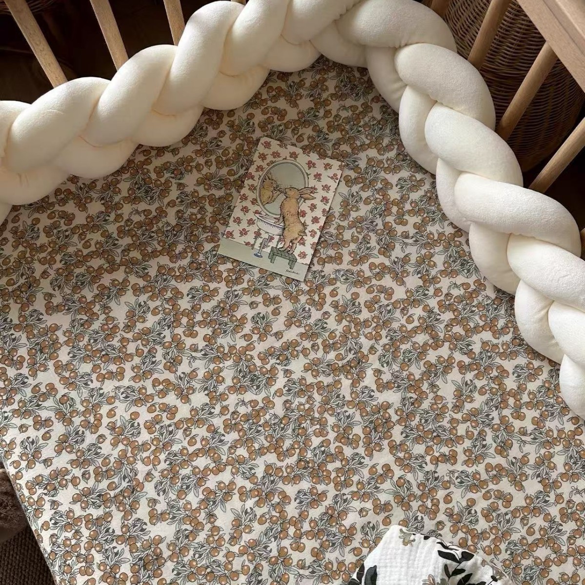 Newborn Baby Type a Fitted Sheet Newborn Baby Four-Season Bedspread Kindergarten Kidsren's Mattress Protector