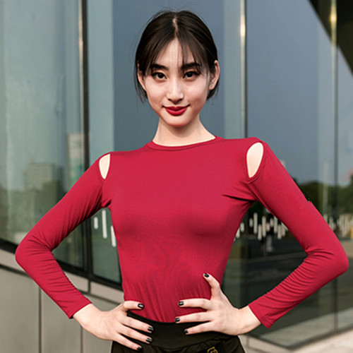 New Latin Dance Practice Dress Women's Sexy Shoulder-Strap Top Dance Wear Chachet Square Dance Top
