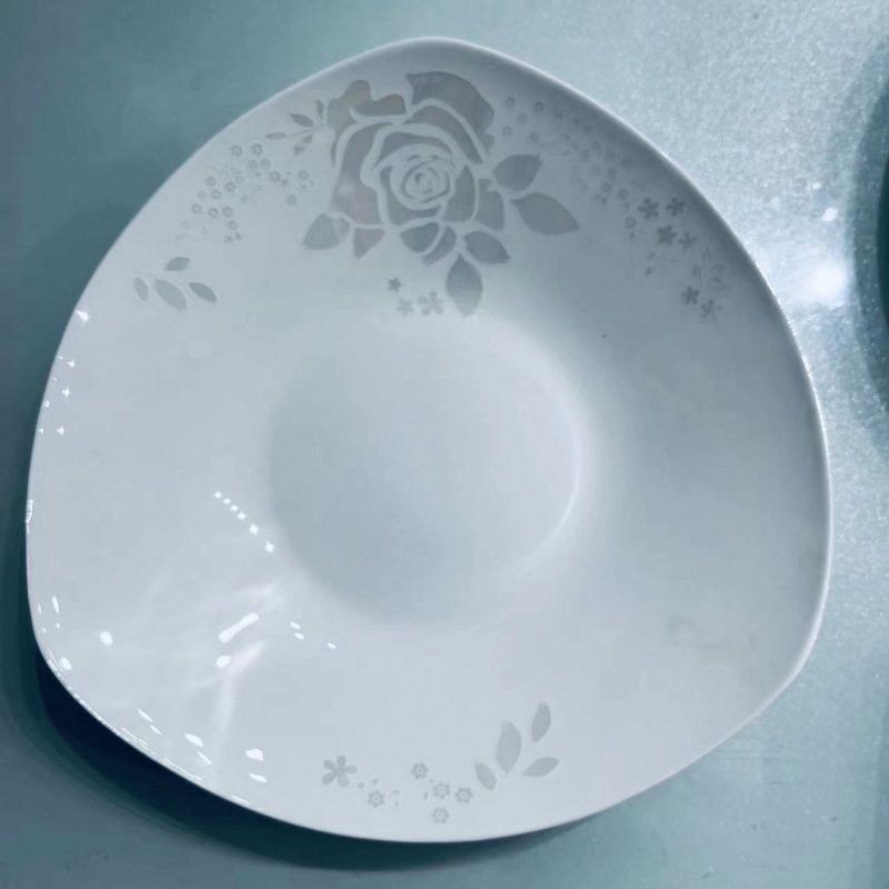 Cuencos caseros Jingdezhen hueso porcelana cubiertos platos platos platos de rosa blanca cubierta de cocina simple microondas