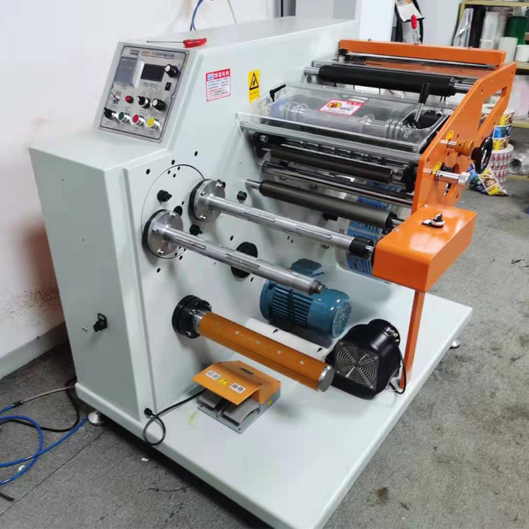 卷筒纸分切机 小型双收回转不干胶标签圆刀分条机商标分割复卷机