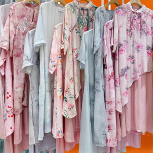 Linen Women's Dress Korean Brand Surplus Wholesale Brand Discount Women's Clothing Live Physical Supply Lirui