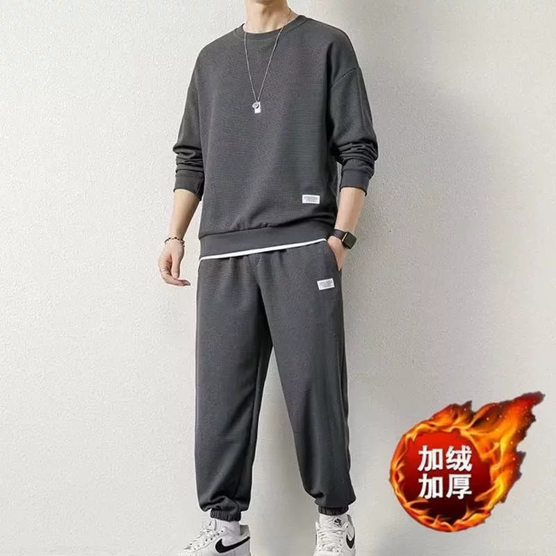 Мужской спортивный костюм на весну: oversize толстовка и джоггеры, досуг, размеры от M до 5XL