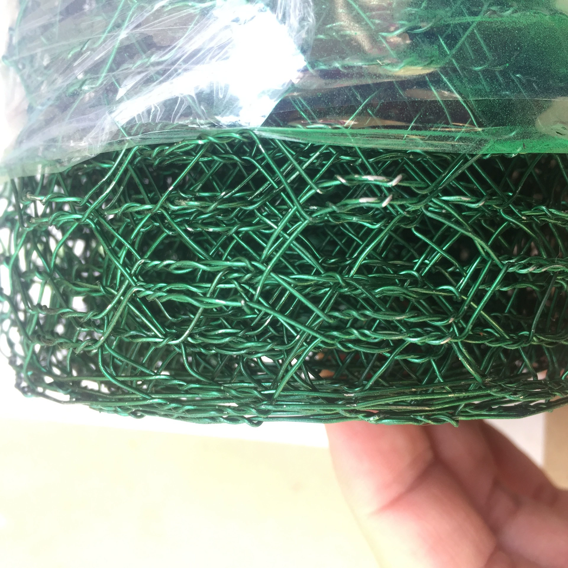 Crafts and flower arrangement chicken cage net fixed shape wedding set decoration dark green tinsel hexagonal net