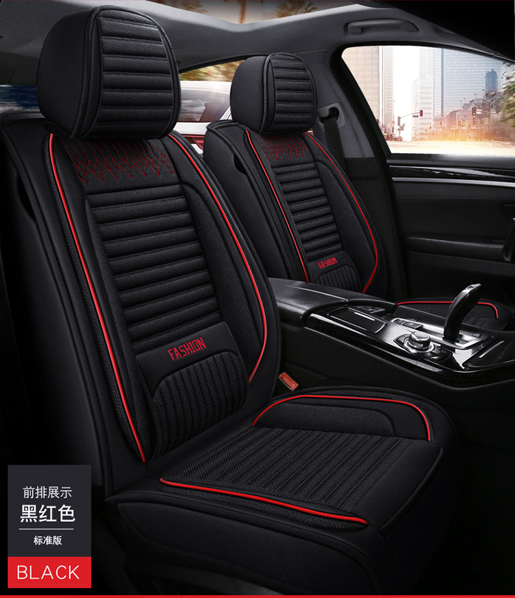 Factory Direct Sales Breathable Linen All-Season Wear-Resistant and Dirt-Resistant Fully Enclosed Car Seat Cushion Car Seat Cover