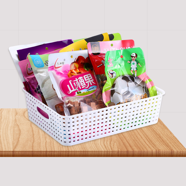 Canasta de almacenamiento cocina hogar lavado y drenaje de vegetales Almacenamiento de Baño azul merienda azul Almacenamiento de artículos diversos almacenamiento tamiz cuadrado plástico