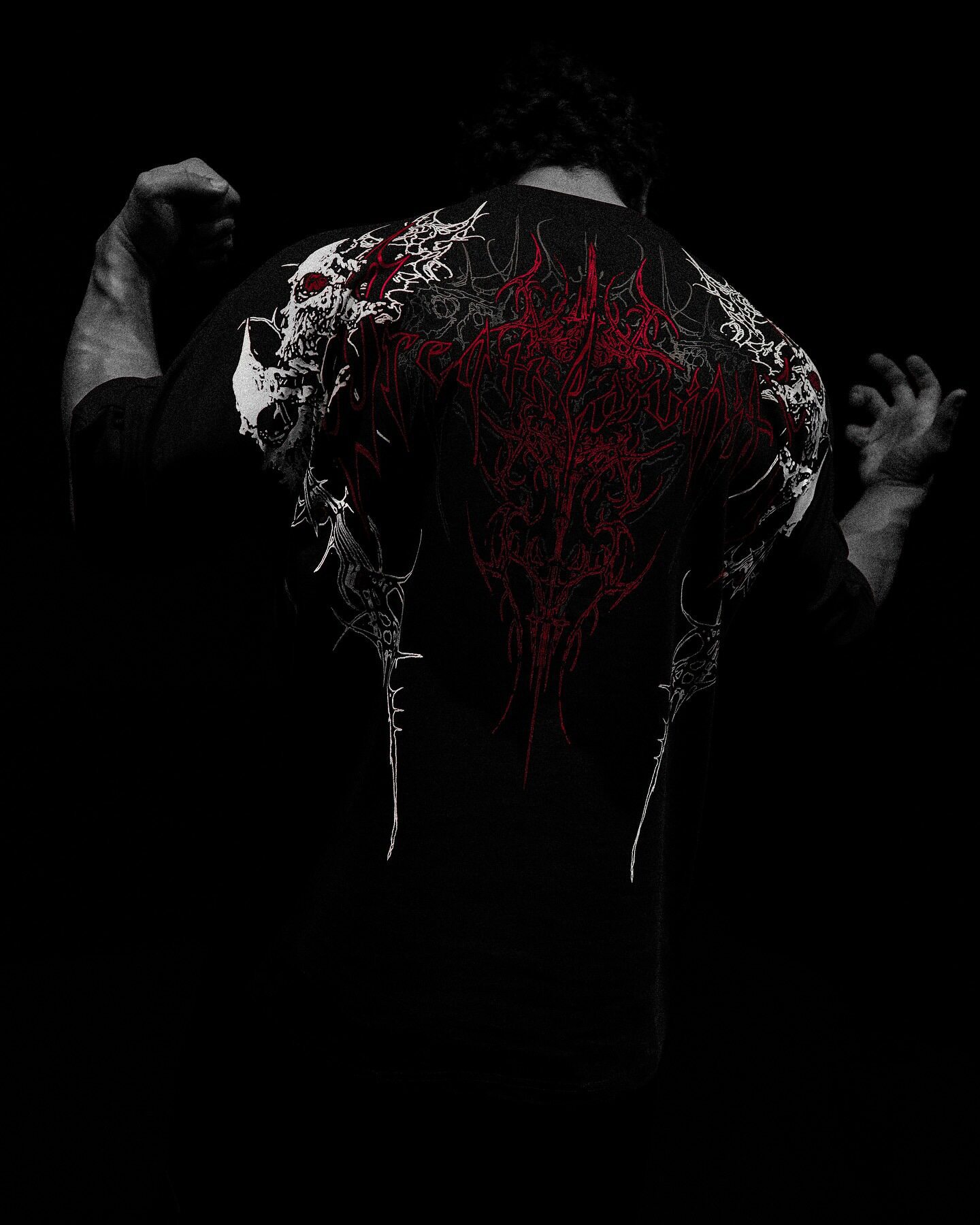 Breathedivinity's New Dark Gothic Dragon Style Loose-fit Plus-size Pure Cotton Men's Short-sleeve T-shirt 008_viptrois.com