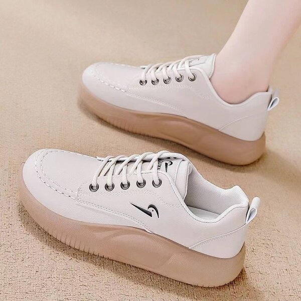 Autumn base universal breathable white sneakers for students…