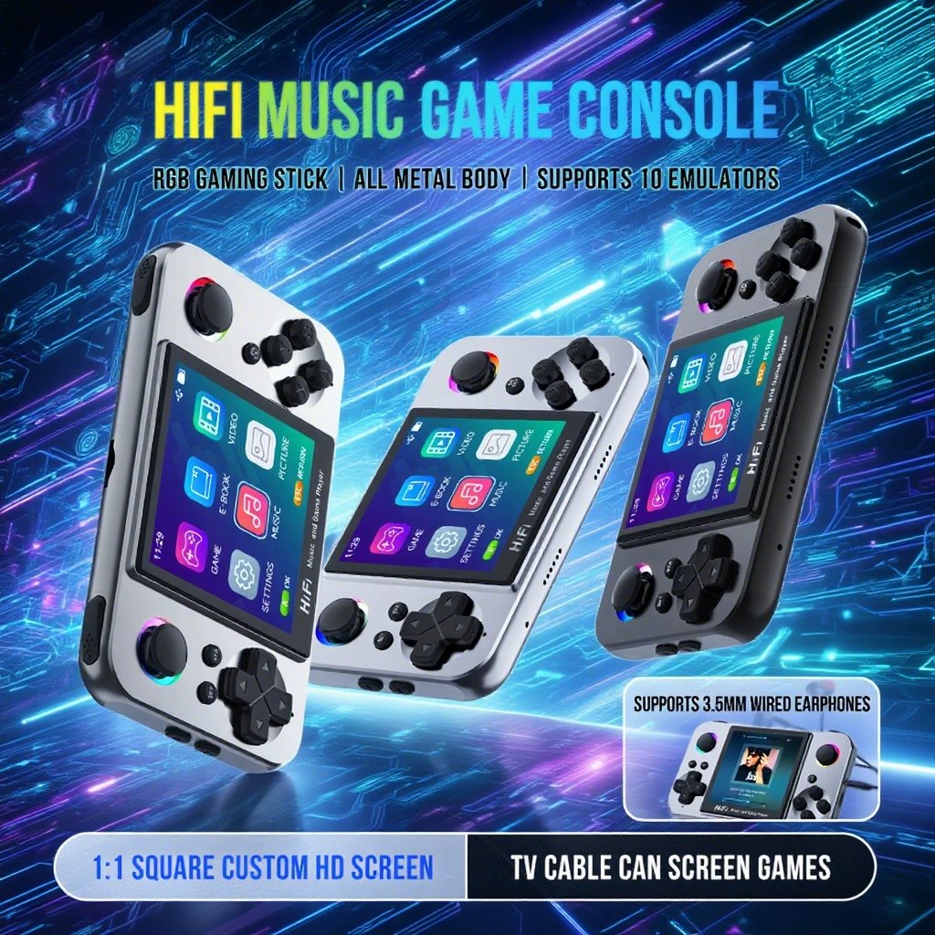 Трансграничная портативная игровая консоль l8, металлическая мини-ультратонкая игровая консоль, ностальгическая игровая портативная консоль высокой четкости с большим экраном