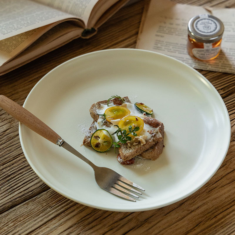 Plato simple de color sólido platos de cerámica platos de platos