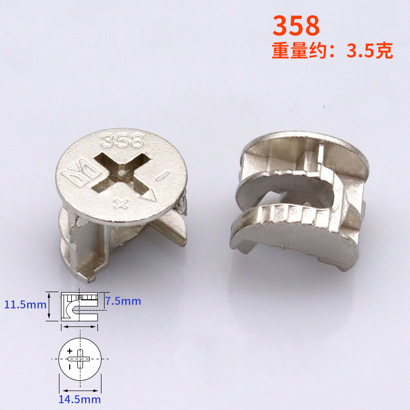 Jinrongda muebles 2 en 1 accesorios de gabinete sujetadores excéntricos sólidos conectores 3 en 1 accesorios de hardware