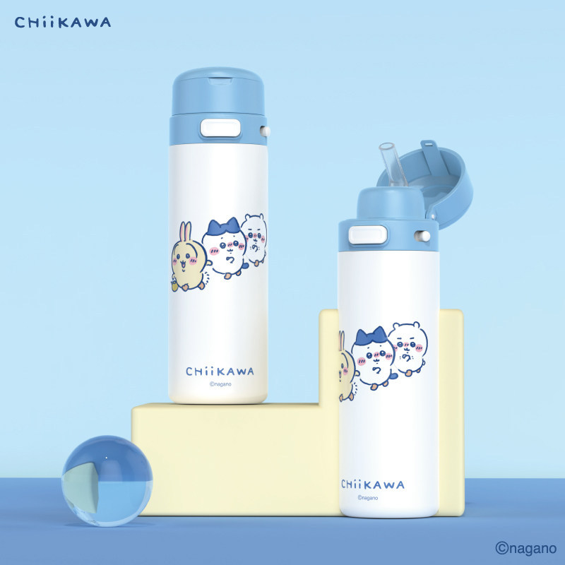 Chiikawa 기이카와 마력 원키 쌍탄 보온컵 연청 청신 직음 학생 휴대용 물컵