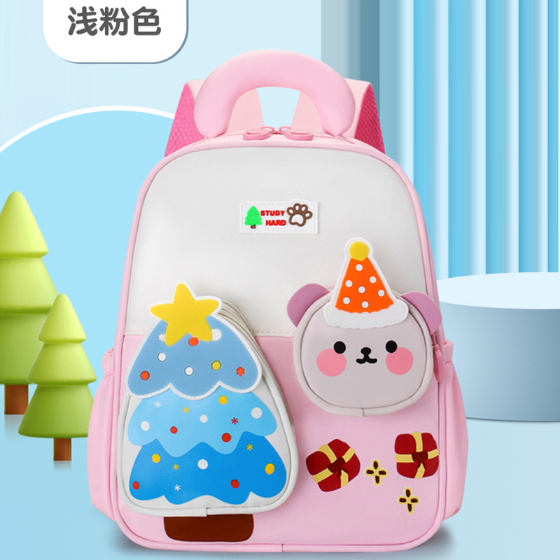 Nueva mochila para niños de reducción de carga mochila anti-derramamiento anti-desgaste mochila ocio anti-sucia mochila para niños y niñas lindos jardín de infantes mochila