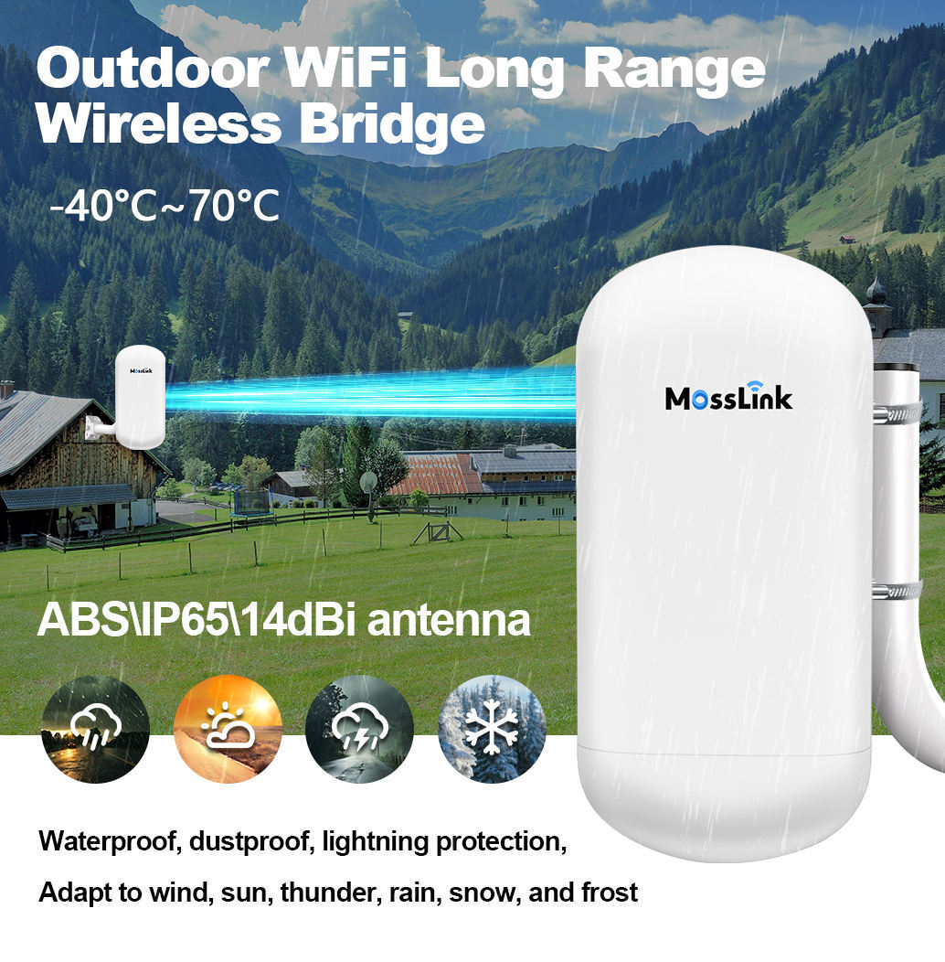 2KM 450Mbps 5.8Ghz网络WiFi Poe远程无线网桥Ap Cpe接入点室