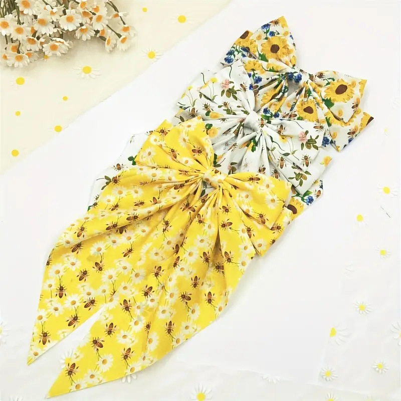 Women's Gender Pastoral Style Pastoral Women's Sunflower Cloth Hair Clip