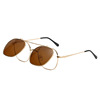 Metal fashionable retro sunglasses hip-hop style, European style, punk style