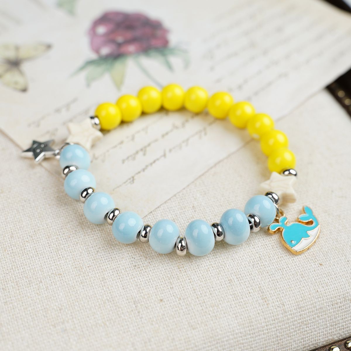 Jingdezhen pulsera de cerámica de verano mujer alta sensación galletas serie de gatos nicho diseño universal pulsera alta sensación