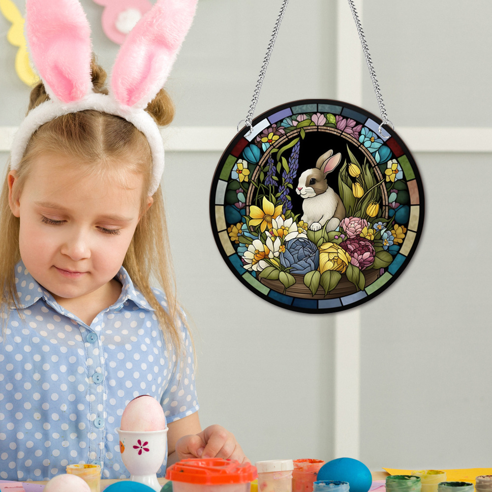 95g Weight pendant Home Textiles & Decor Type Acrylic Material Easter Festival Rabbit Pattern Casual, Elegant, Classical Style Easter Casual Elegant Classical Rabbit Arylic Party Supplies Decorations 29