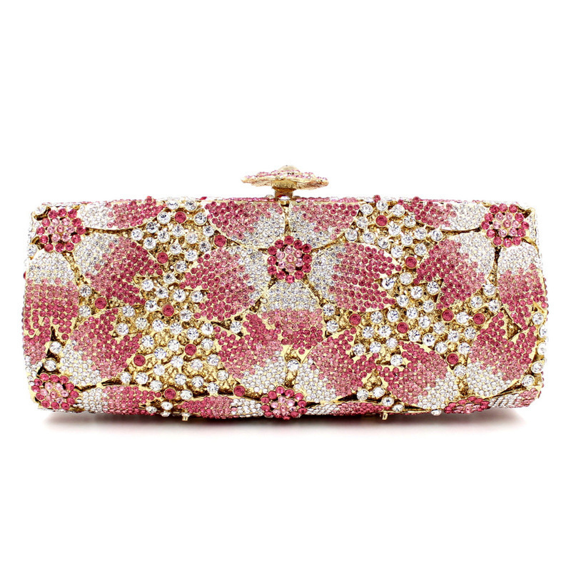 * BL024 AliExpress bolsas de diamante transfronterizas bolsas de cena de cristal de metal con diamantes bolsas de mano para mujeres