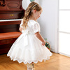 Wedding dress, skirt, small princess costume, children's piano performance costume, Birthday gift, long sleeve