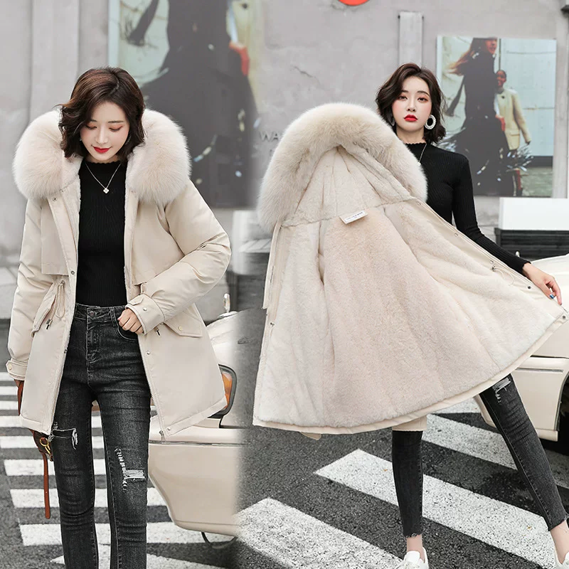 Down jacket, mid‑length Korean style, 2021, warm down filling