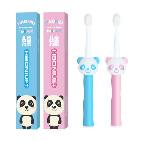 Haoniu soft-bristled children's 1-3-6-12 years old soft-bristled toothbrush infant and toddler baby toothbrush soft-bristled wholesale
