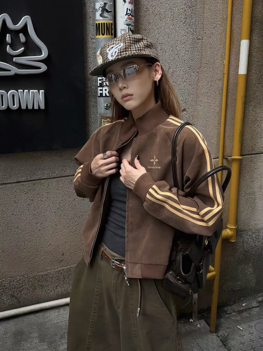 Retro autumn fashionable jacket