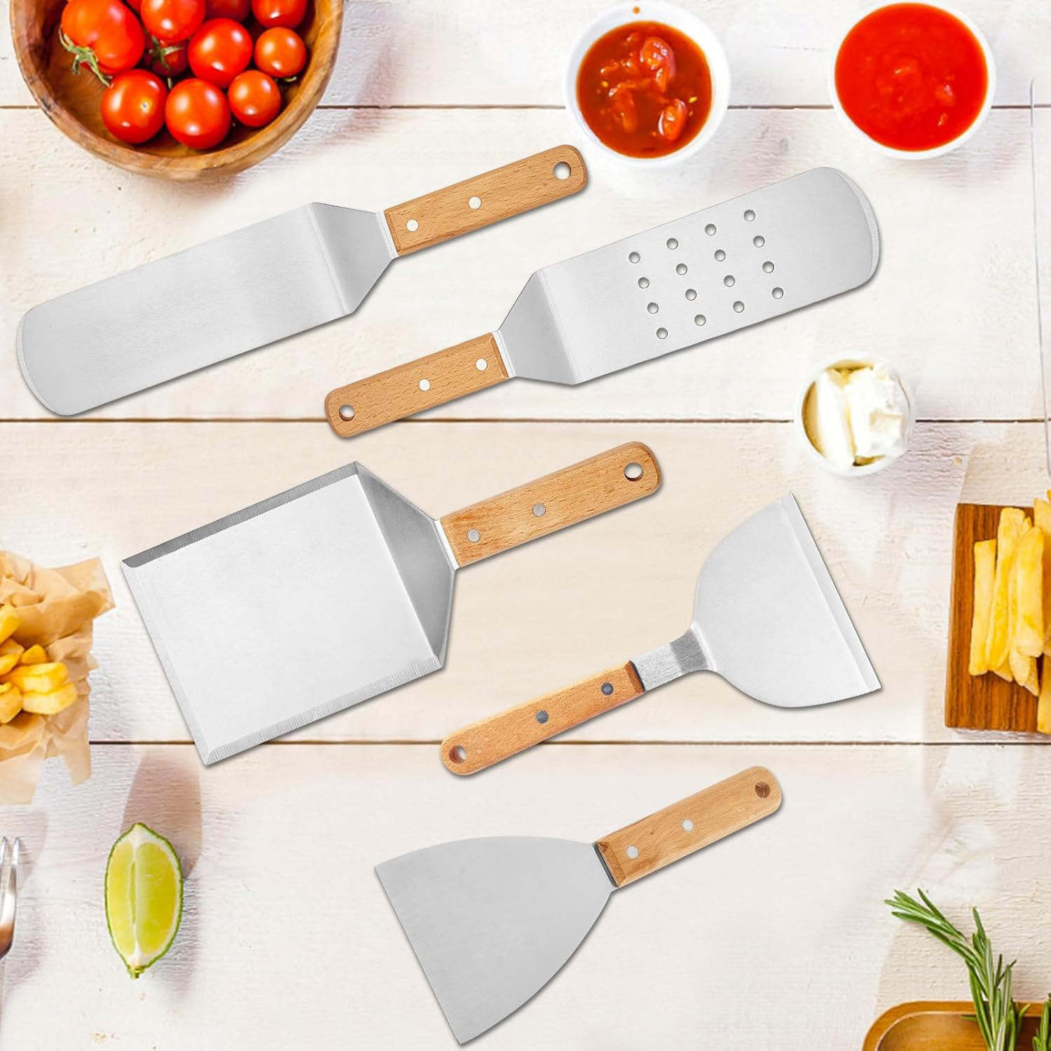 Amazon Hot Sale Cross-Border Acero inoxidable Set de herramientas de barbacoa de hierro de cocina de barbacoa de cocina