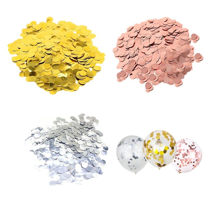 250g globo transparente relleno de globo redondo Bobo esparcimiento de flores redondo de oro rosa de aluminio
