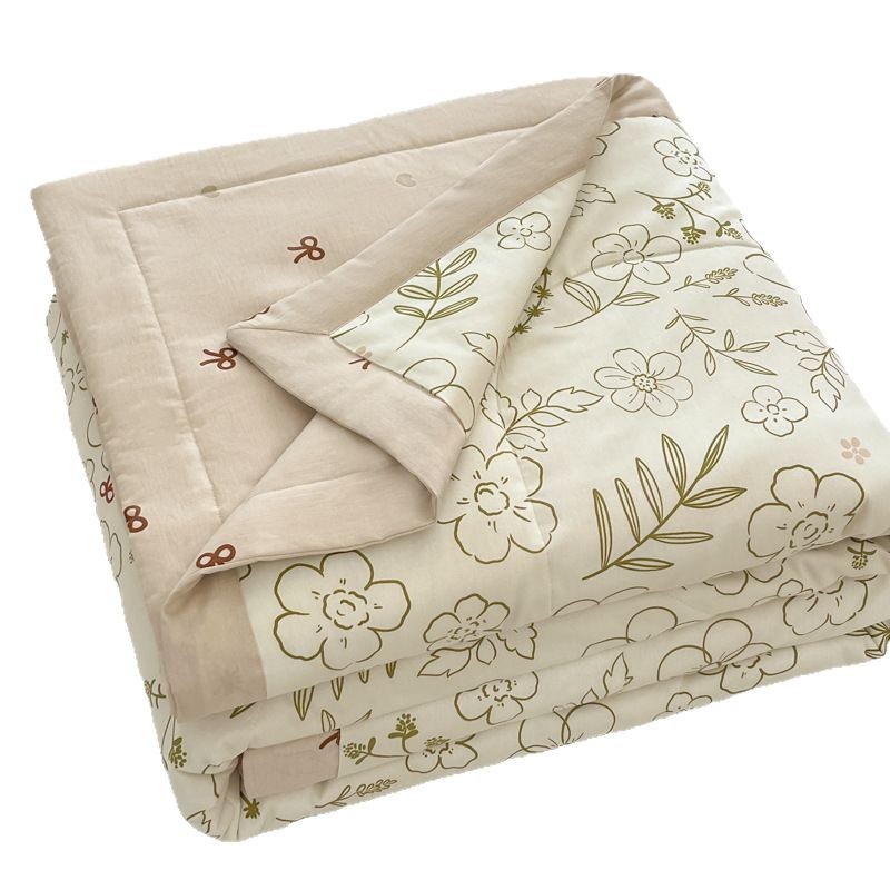 Edredón fresco de verano de algodón puro edredón de aire acondicionado para estudiantes solteros edredón fino de verano núcleo para niños edredón lavable a máquina en verano image 6