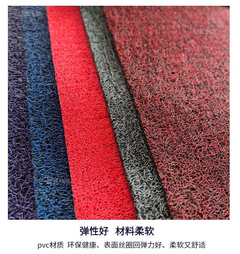 Silk Ring Entry Mat Door Mat Anti-Slip Mat Floor Mat Dirt Resistant PVC Plastic Car Mat Dirt Resistant Large Size