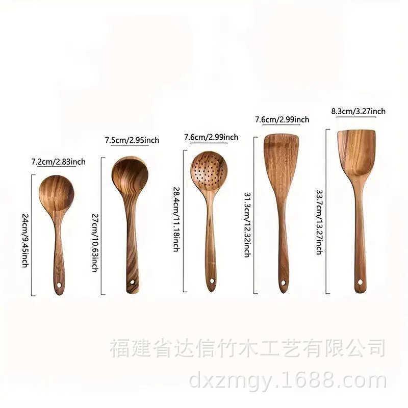 クロスボーダークッキングセット アカシア材キッチン用品 長柄スパチュラ 無垢材スパチュラ スプーンとフォーク ノンスティックキッチン 10点セット|undefined