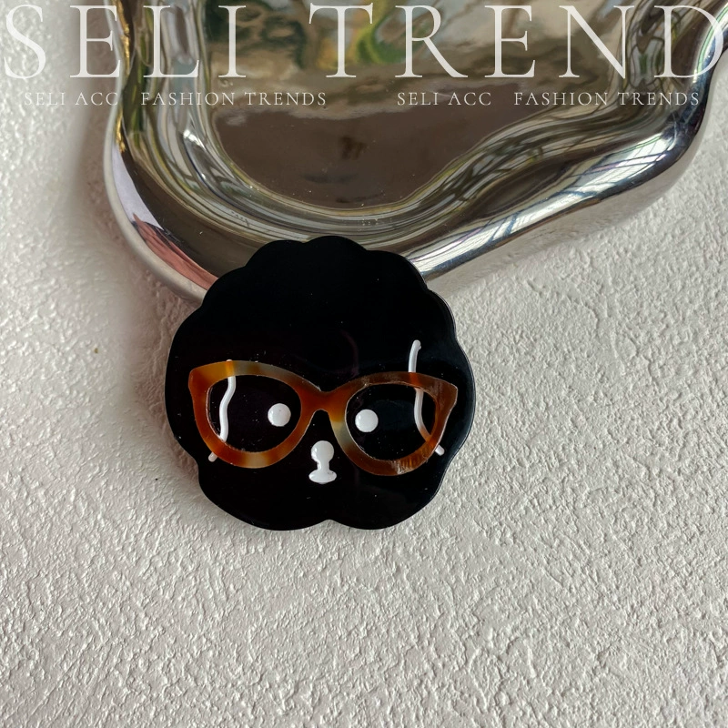 Очки, булавка краба, небольшой челка, элегантная hair accessory