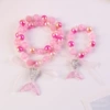 1# pink fish tail 2 pieces set [transparent bag]