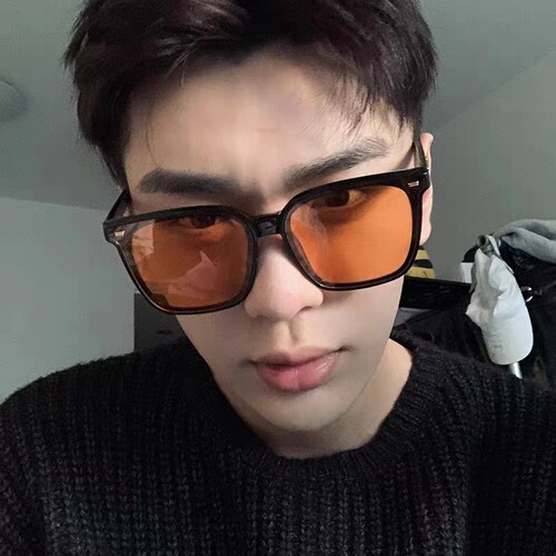 Sunscreen sunglasses for women, high-end ins, large square frame, round face, slimming polarized sunglasses, men's driving glasses wholesale