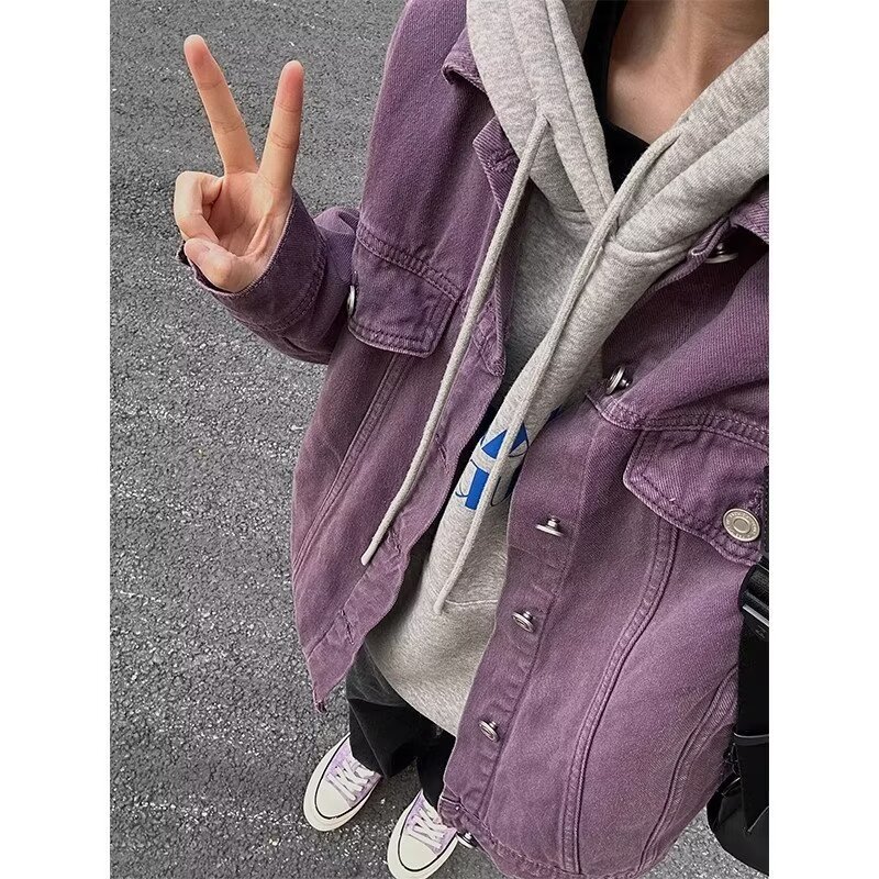 Autumn denim men's retro trend jacket