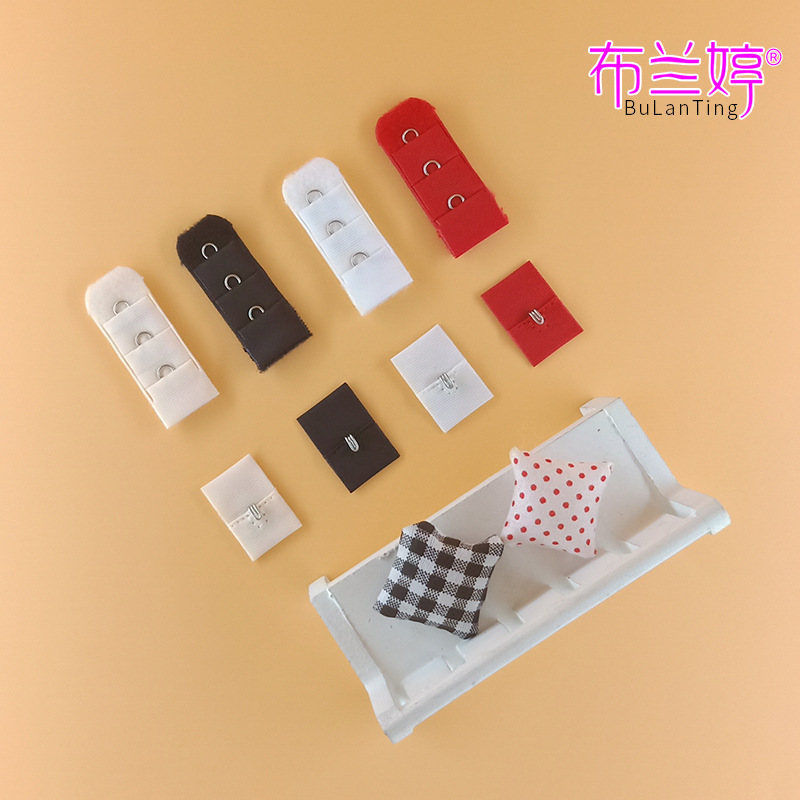 Three rows and one button matching set, stainless steel bra back buckle, 3 rows and 2 buttons set, underwear buckle hook and rear buckle