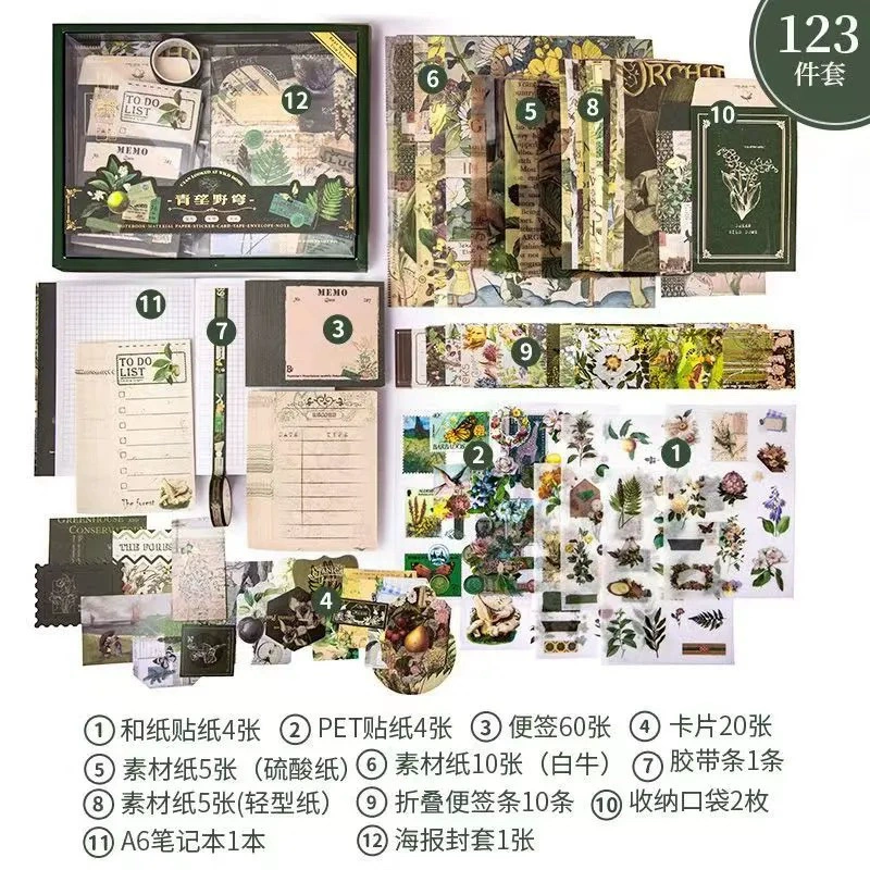 (Cross-border trading), creative retro gift box, stationery, set for students