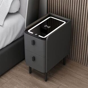 Multifunctional Smart Bedside Table Wholesale Modern Minimalist Bedroom Small Mini Wireless Charging Storage Cabinet