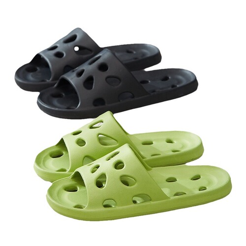 New Home Bathroom Leaking Slippers for Women Summer Non-slip Home Decorative Hollow Holes Shower Cooling Slippers for Men Indoor