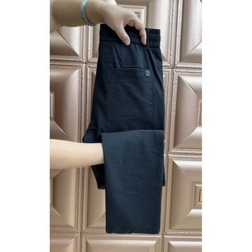 Pants for work: 9-inch cotton and linen straight-leg loose summer thin waistband men's linen casual pants